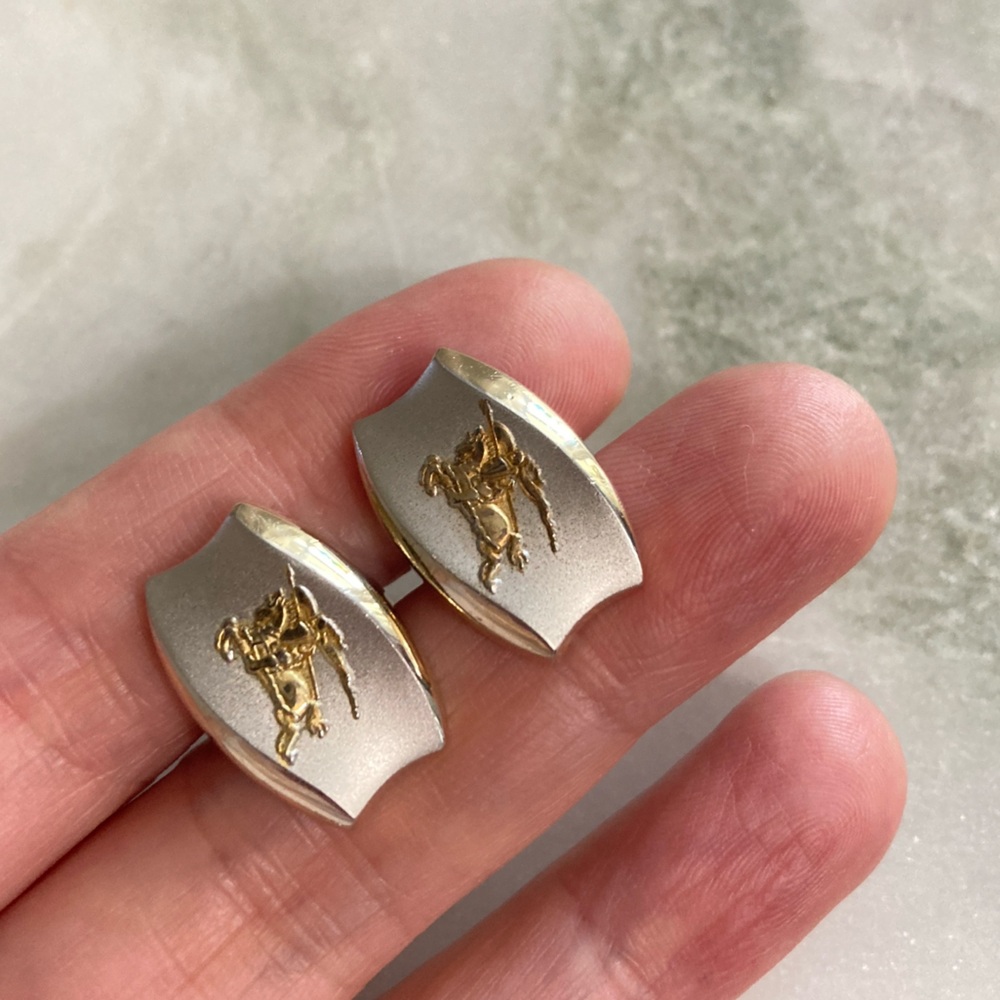 Burberry 925 Silver Cuff Links Vintage